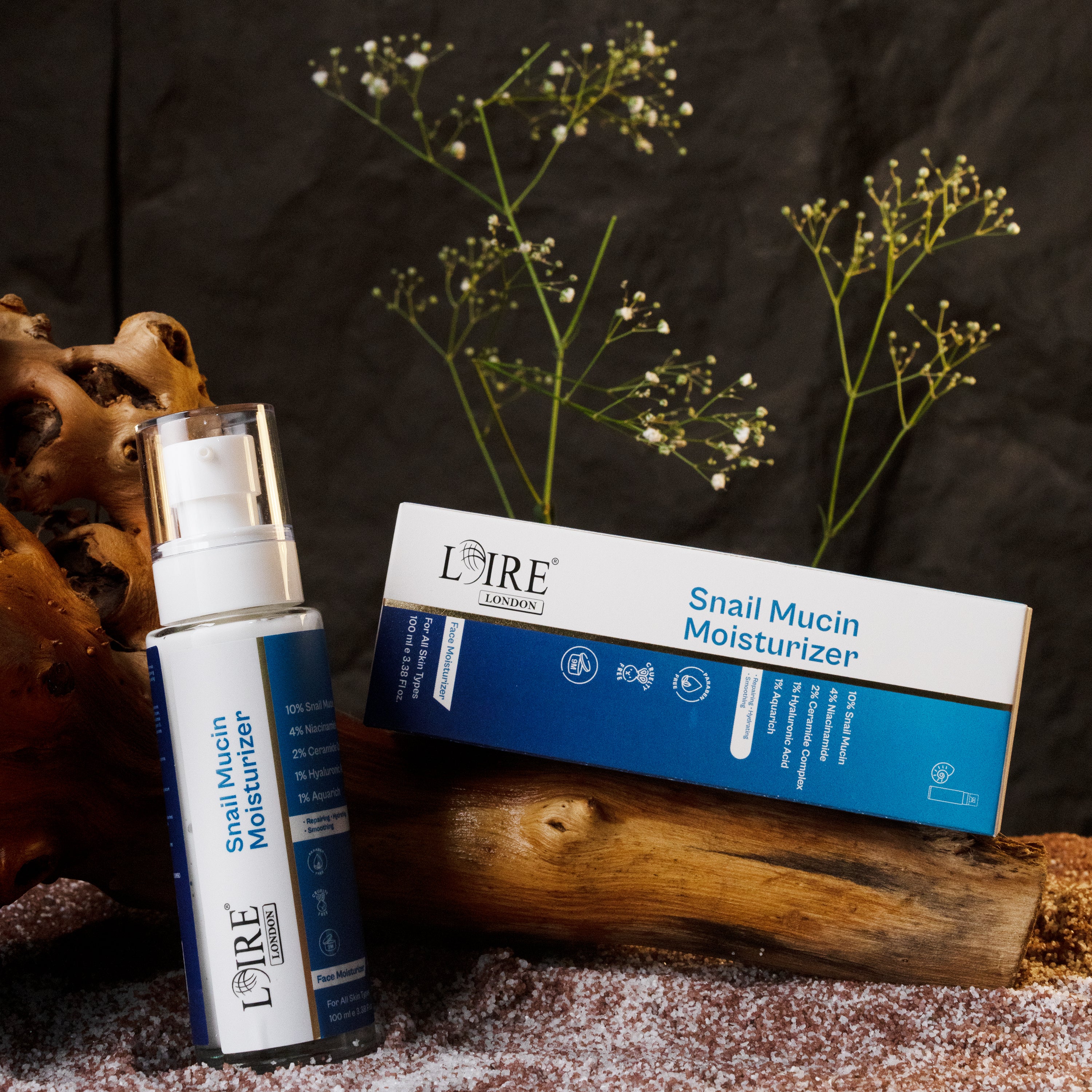 Snail Mucin Moisturizer - Deep Repair Hydrating Cream with Ceramides and Hyaluronic Acid