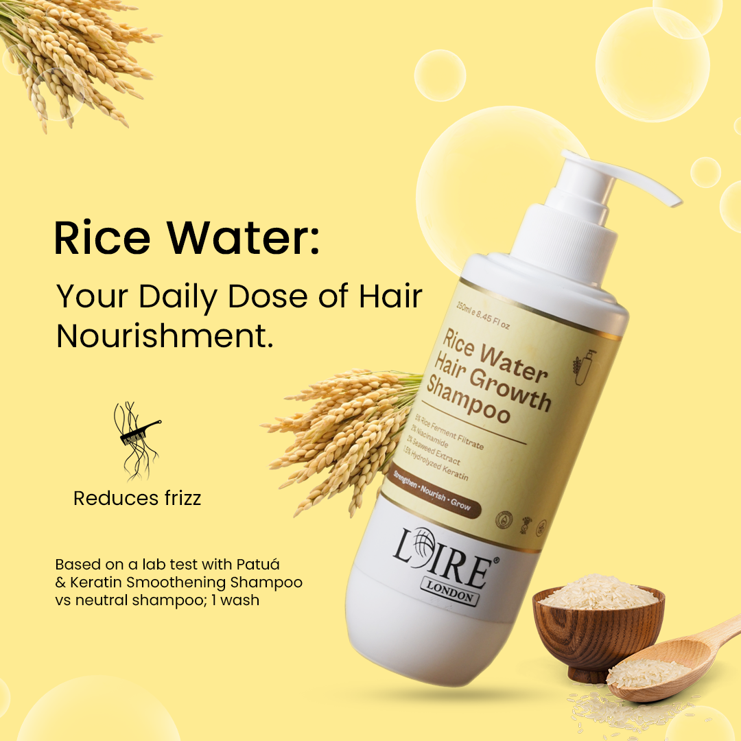 Loire Rice Water Hair Growth Shampoo for Thicker and Stronger Hair – Sulfate Free