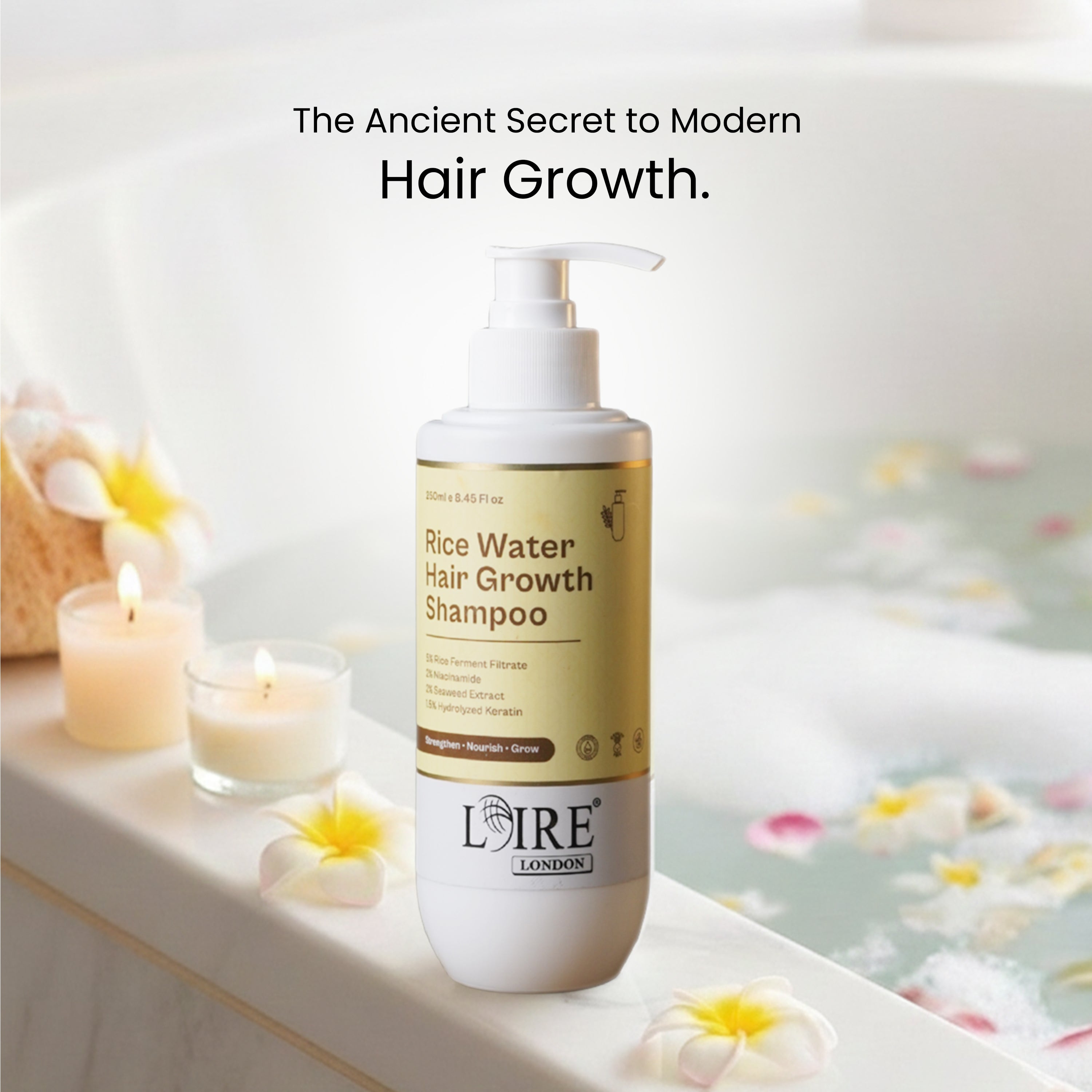 Lanthome Rice Water Rice Water Hair Growth Shampoo – Sulfate Free | Thick & Strong Hair