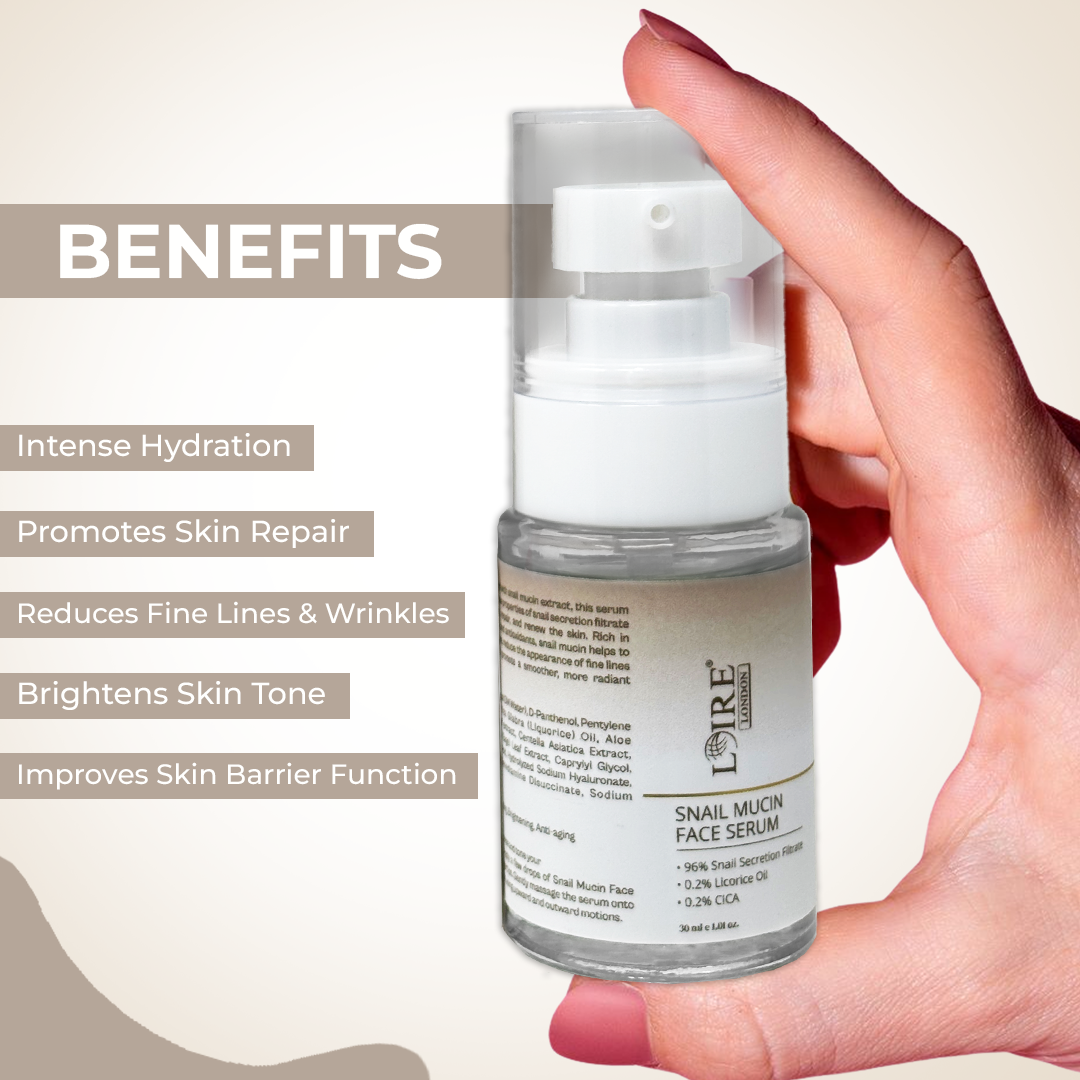 Snail Mucin Face Serum - 96% Snail Secretion Filtrate - Hydrating & Anti-Aging | 30 ml