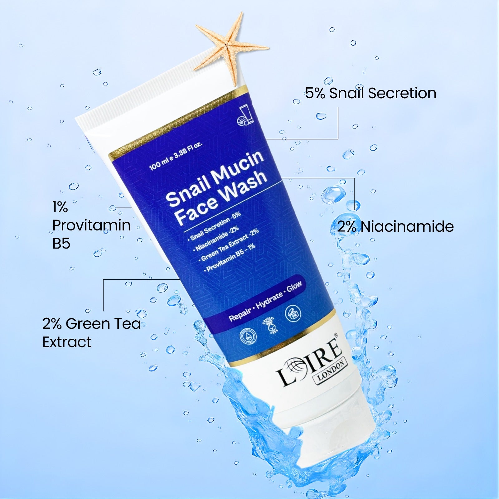 Snail Mucin Face Wash for Hydrated and Smooth Skin